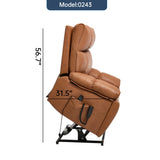 Orange Medium-Firm Faux Leather Power Lift Massage Chair - Omega Lifestyles
