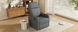 Manual Adjustable Recliner Chair Charcoal Polyester Upholstery - Omega Lifestyles