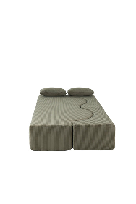 Foldable Memory Foam Soft 75-Inch Sofa Bed with Pillows - Omega Lifestyles