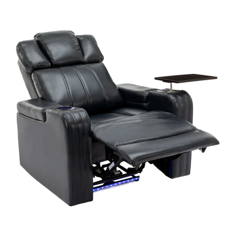 Power PU Leather Recliner Chair With Cooling Cup Holder - Omega Lifestyles