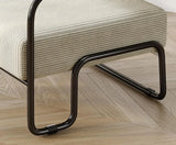 Beige Corduroy Iron Frame Living Room Accent Chair - Omega Lifestyles