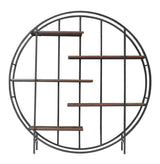 Rustic Brown Vintage Industrial 5-Tier Storage Rack - Omega Lifestyles