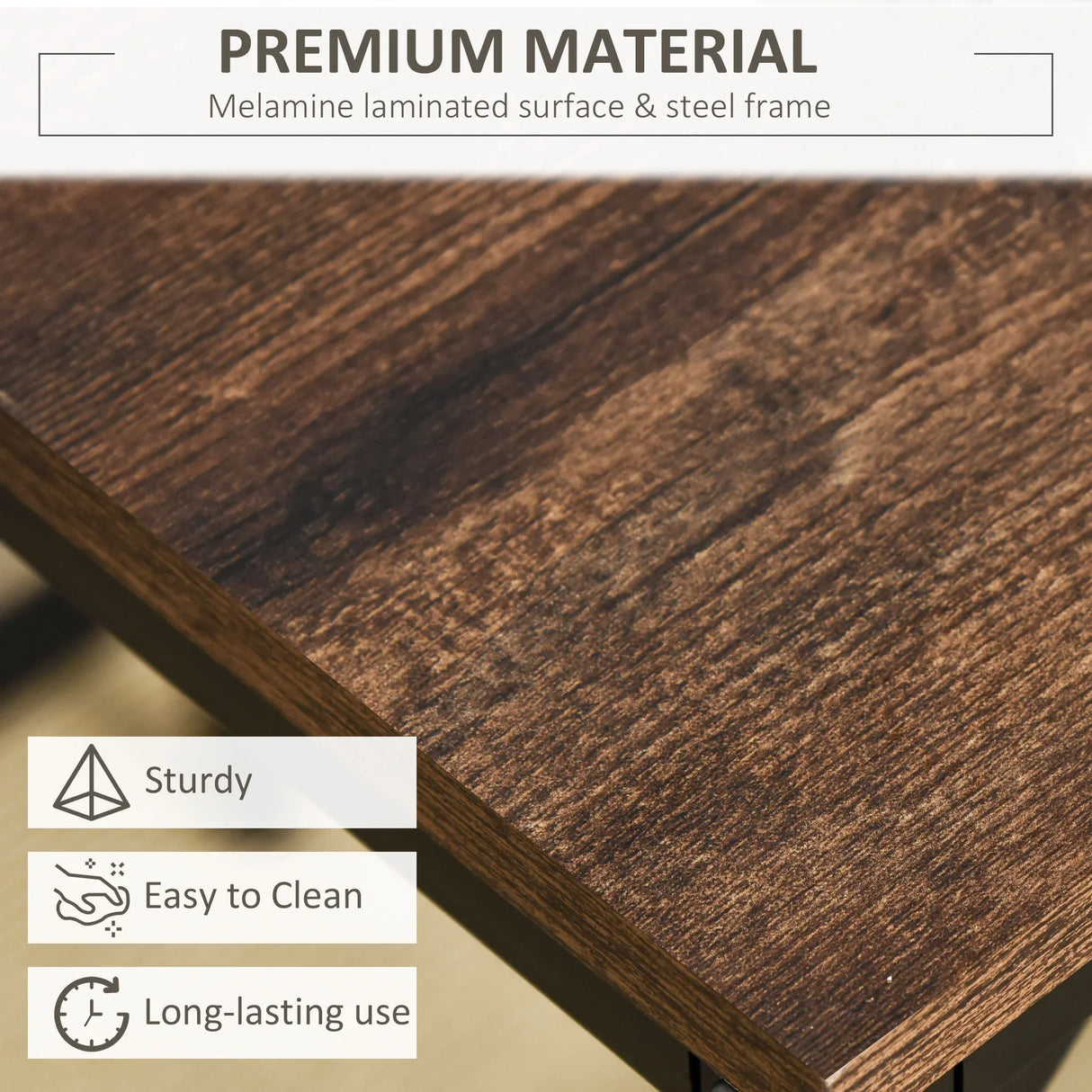 5-Piece Industrial Rustic Brown Particle Board Bar Table Set - Omega Lifestyles