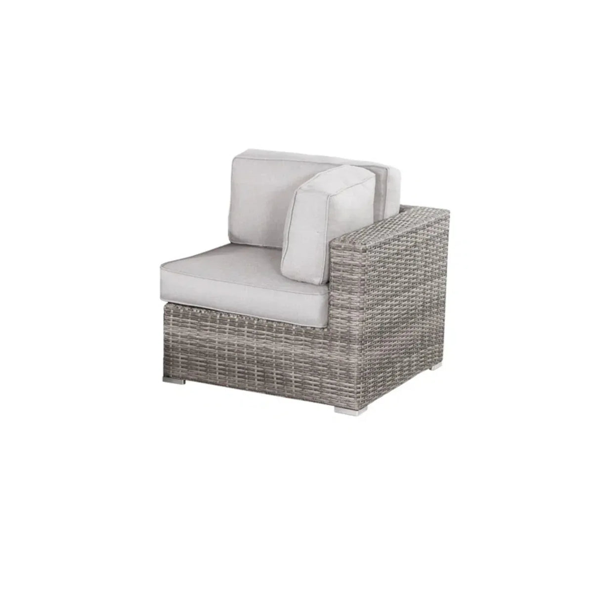 6-Piece Grey Mix Rattan Wicker Outdoor Sectional Patio Set - Omega Lifestyles