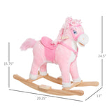Kids Plush Rocking Horse Toy With Realistic Sounds - Omega Lifestyles