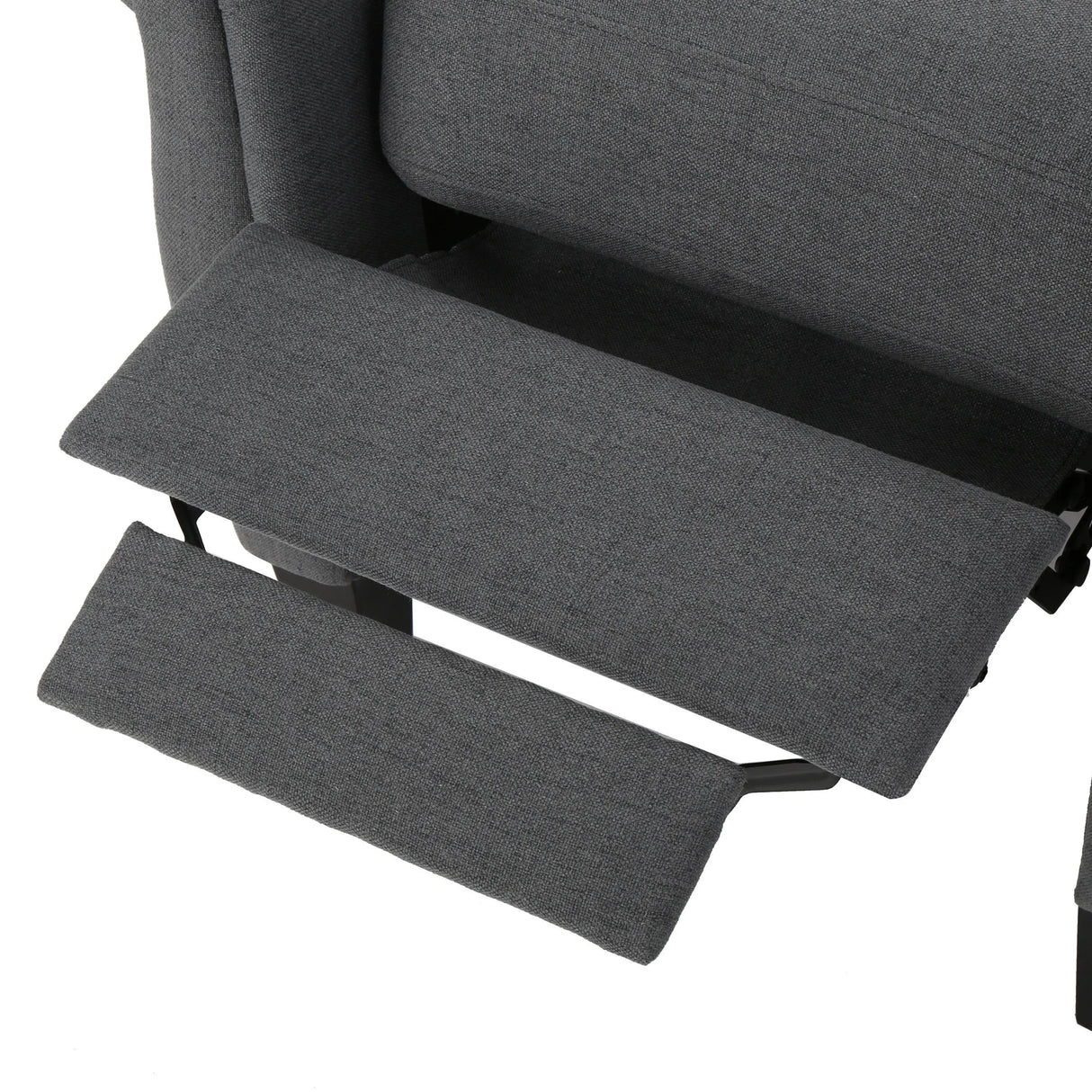 Charcoal Fabric Push Rack Recliner With Rubberwood Legs - Omega Lifestyles