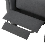 Charcoal Fabric Push Rack Recliner With Rubberwood Legs - Omega Lifestyles
