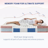 Medium 10-Inch Hybrid Memory Foam Twin XL Mattress - Omega Lifestyles