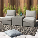 2-Piece Weather-Resistant Wicker Outdoor Seating Set With Cushions - Omega Lifestyles