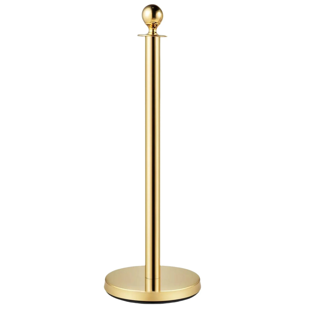 Set of 4 Stainless Steel Gold Velvet Rope Posts - Omega Lifestyles