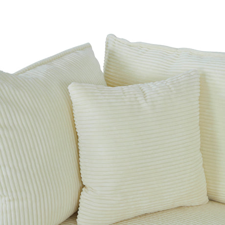 Modular 2-Seater Corduroy Fabric Sectional Sofa - Omega Lifestyles