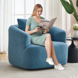 360-Degree Swivel Teddy Fleece Upholstered Accent Chair - Omega Lifestyles