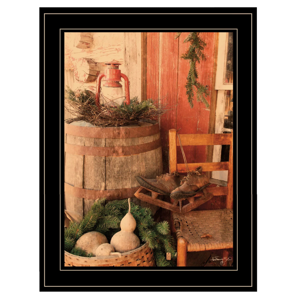 Framed Vintage Skates Multicolor Wall Art Print - Omega Lifestyles