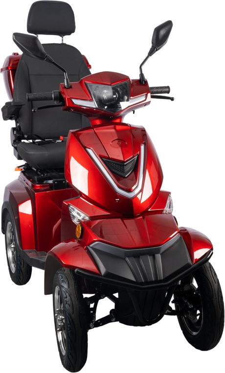 Heavy Duty 4 Wheel Red Mobility Scooter - Omega Lifestyles