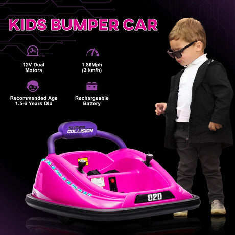 Kids Remote Control Toddler 12V Electric Bumper Car Toy - Omega Lifestyles