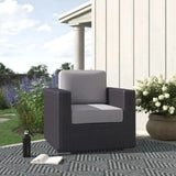 Modern Weather-Resistant Wicker Patio Chair With Cushions - Omega Lifestyles