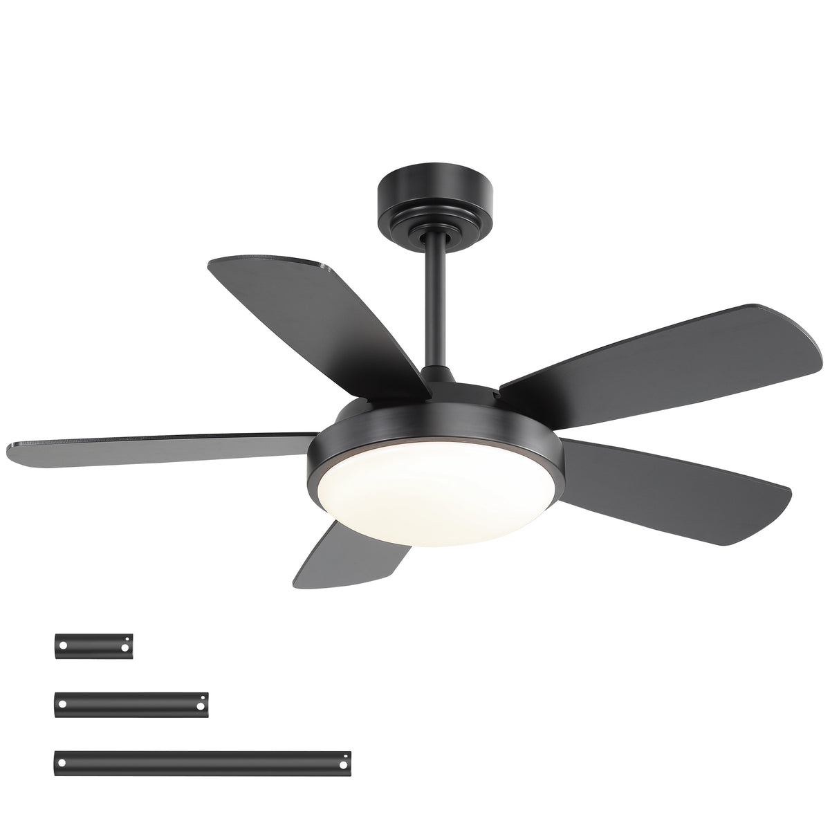 42-Inch Black MDF Blade Remote Control Ceiling Fan