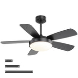 42-Inch Black MDF Blade Remote Control Ceiling Fan