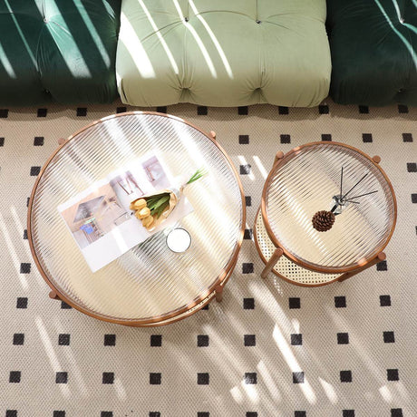 Modern Farmhouse Solid Wood Round Coffee Table - Sleep Galleria