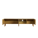 70-Inch Modern Mid Century Oak TV Stand - Omega Lifestyles