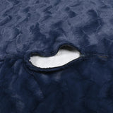 Navy Faux Fur Memory Foam Bean Bag Chair - Omega Lifestyles