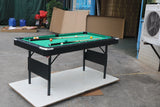 Foldable Black Green MDF Steel Pool Game Table - Omega Lifestyles