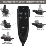 Power Chenille Lift Recliner Chair With Massage Heat - Omega Lifestyles