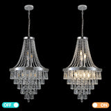Luxury Chrome Crystal Adjustable Height Modern Chandelier - Omega Lifestyles