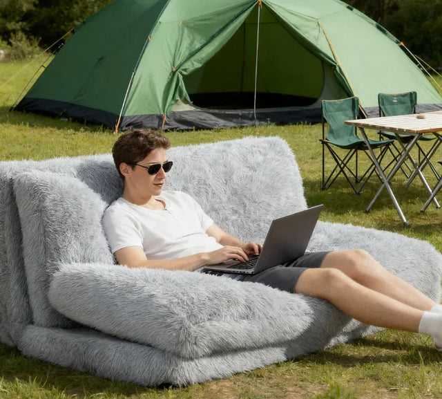 Ultra-Soft Plush Folding Foam Floor Mattress Sofa Bed - Omega Lifestyles