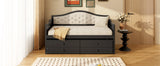 Twin Daybed With Pull-Out Trundle And Storage Drawers - Omega Lifestyles