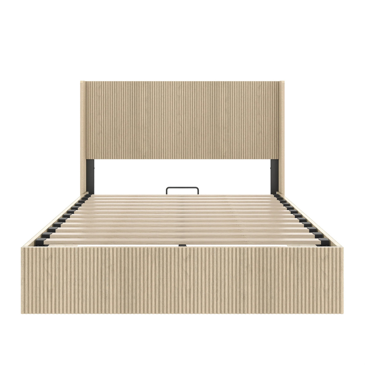 Queen Oak Storage Bed Frame With Gas Lift Mechanism - Omega Lifestyles
