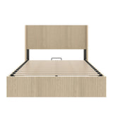 Queen Oak Storage Bed Frame With Gas Lift Mechanism - Omega Lifestyles