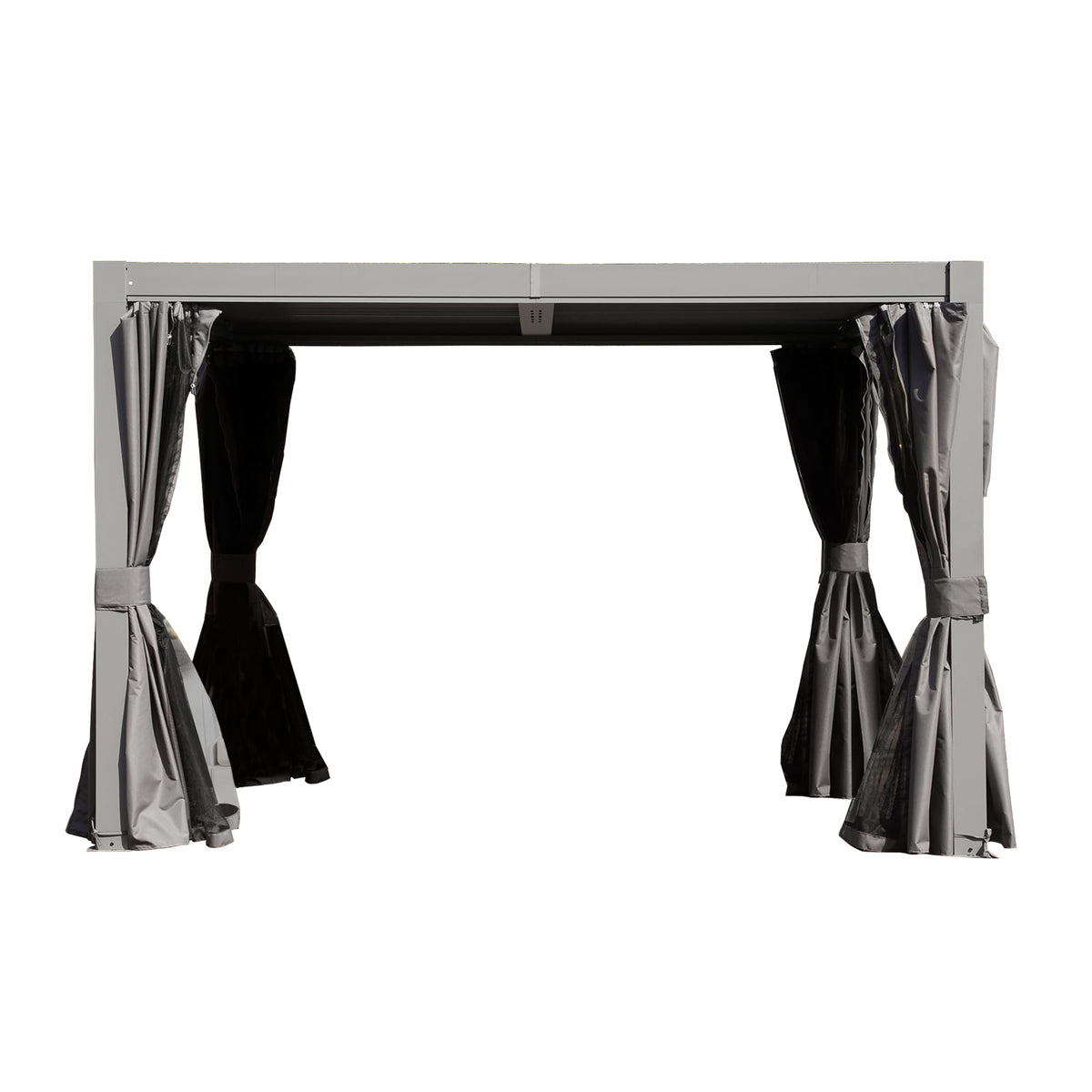 10x10-Foot Aluminum Outdoor Louvered Pergola With Adjustable Louvers