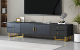 Modern Black MDF TV Stand With Storage Cabinet - Sleep Galleria