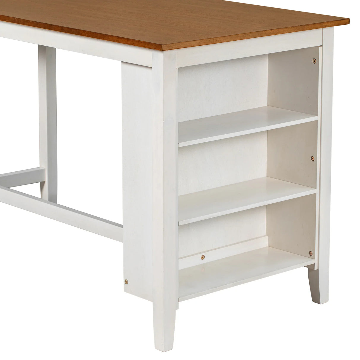 5-Piece Counter Height Rustic Farmhouse Dining Table Set - Omega Lifestyles