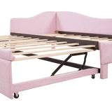 Twin Upholstered L-Shaped Daybed With Pop-Up Trundle - Omega Lifestyles