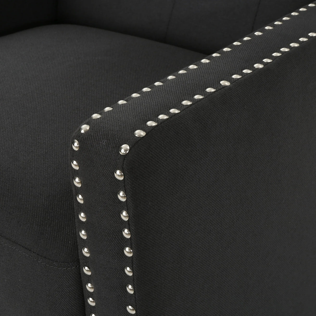 Dark Gray Fabric Push Back Recliner Chair With Birch Legs - Omega Lifestyles