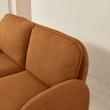 Sherpa Fabric Plush Foam Cushion Loveseat Sofa - Omega Lifestyles