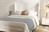 California King Contemporary Boucle Upholstered Bed Frame - Omega Lifestyles