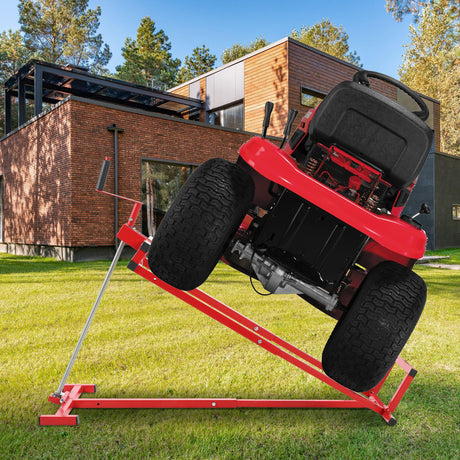 Universal Adjustable Steel Lawn Tractor Lift With 45° Tilt - Omega Lifestyles