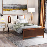 Twin Solid Wood Platform Bed With Headboard And Footboard - Omega Lifestyles