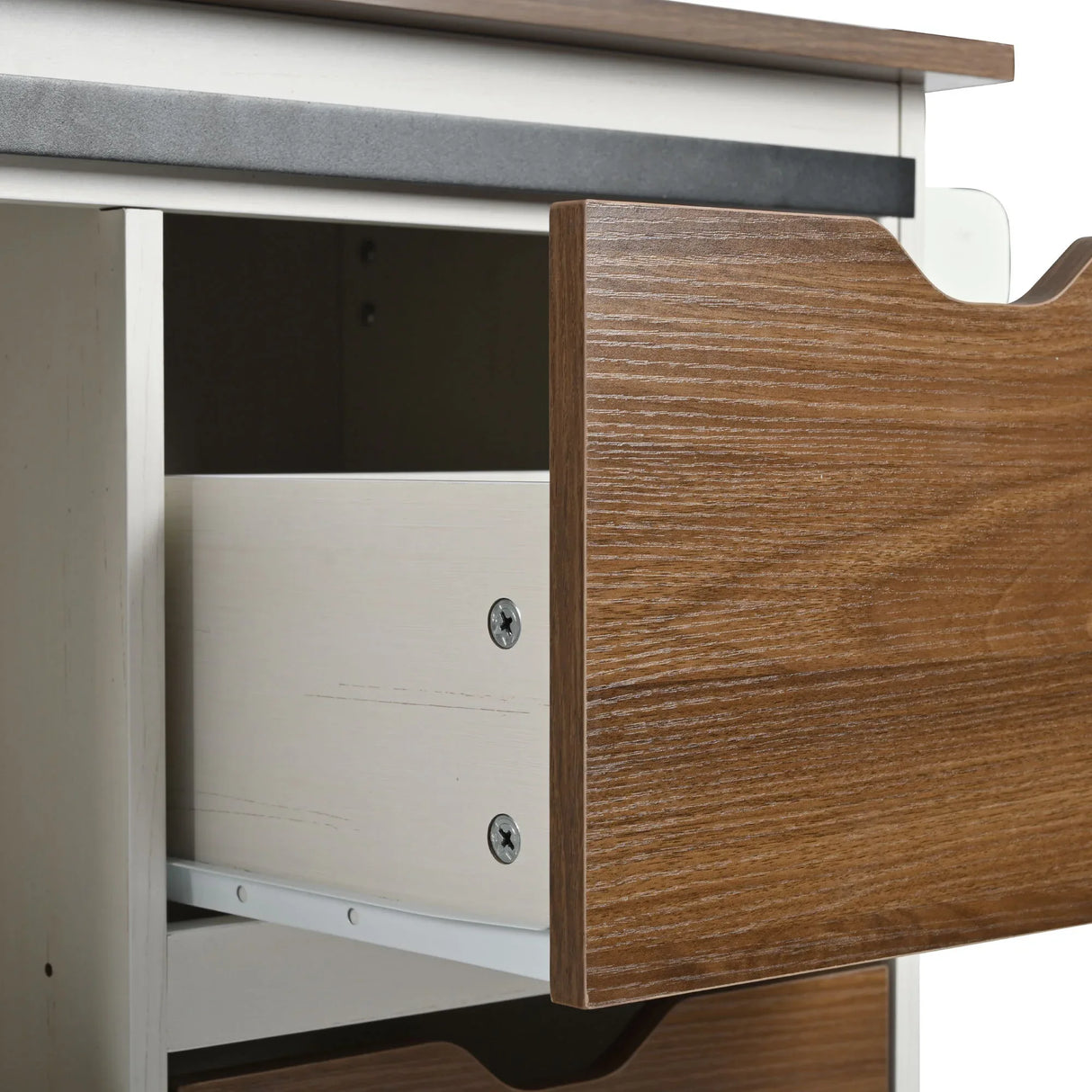 Farmhouse Sliding Barn Door Kitchen Island Cart - Omega Lifestyles