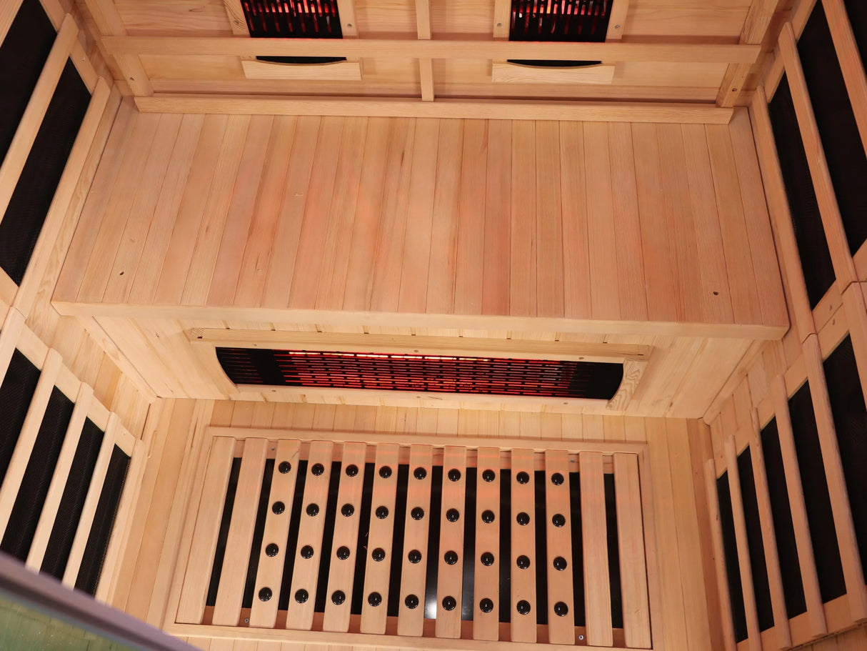 2 to 3 Person Hemlock Wood Low EMF Far Infrared Sauna - Omega Lifestyles