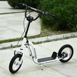 Youth Scooter With Dual Brakes And 12-Inch Inflatable Wheels - Omega Lifestyles