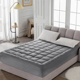 Soft Plush Cotton Mattress Pad Queen Size - Sleep Galleria