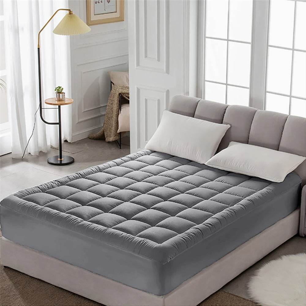 Soft Cotton King Mattress Pad With Plush 450gsm Filling - Sleep Galleria