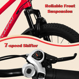 7-Speed Front Suspension Kids Mountain Bike 20-Inch - Omega Lifestyles