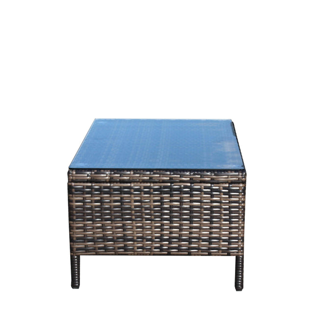 3-Piece Outdoor Brown Rattan Conversation Sofa Set With Cushions - Omega Lifestyles