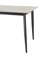 Mid Century Modern 55-Inch Round Sintered Stone Dining Table - Omega Lifestyles
