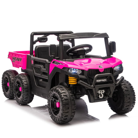 Kids Electric Ride On Six-Wheel Remote Control Dump Truck - Omega Lifestyles